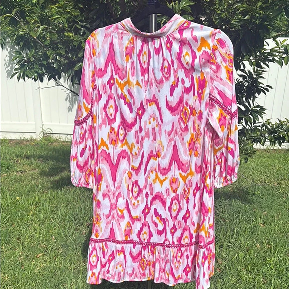 crown & ivy Pink and Yellow Patterned Tunic - Picture 5 of 11